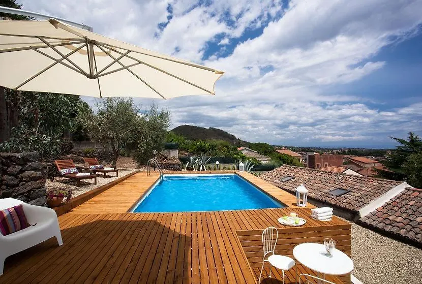 Villa Viscalori A Garden With Pool And See View Near Etna Viagrande 0*,  Olaszország