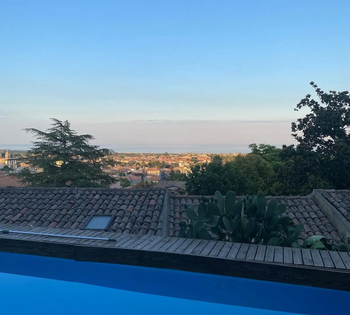 Nyaraló Villa Viscalori A Garden With Pool And See View Near Etna Viagrande